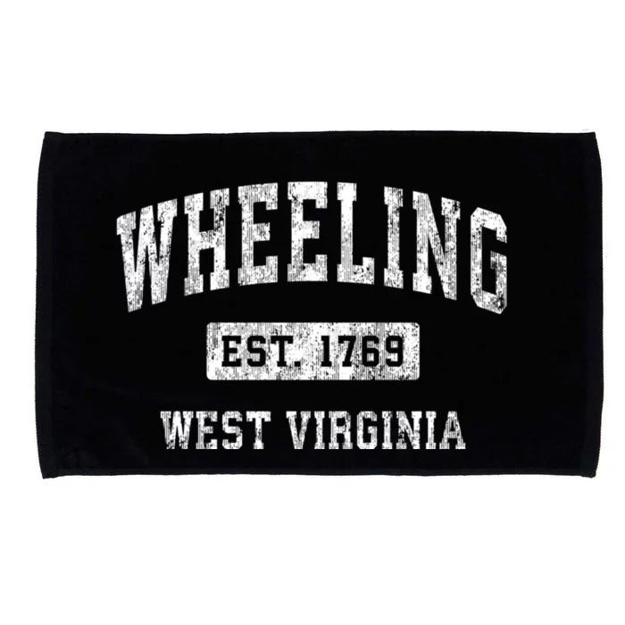 Wheeling West Virginia Wv Vintage Established Sports Microfiber Hand Towel