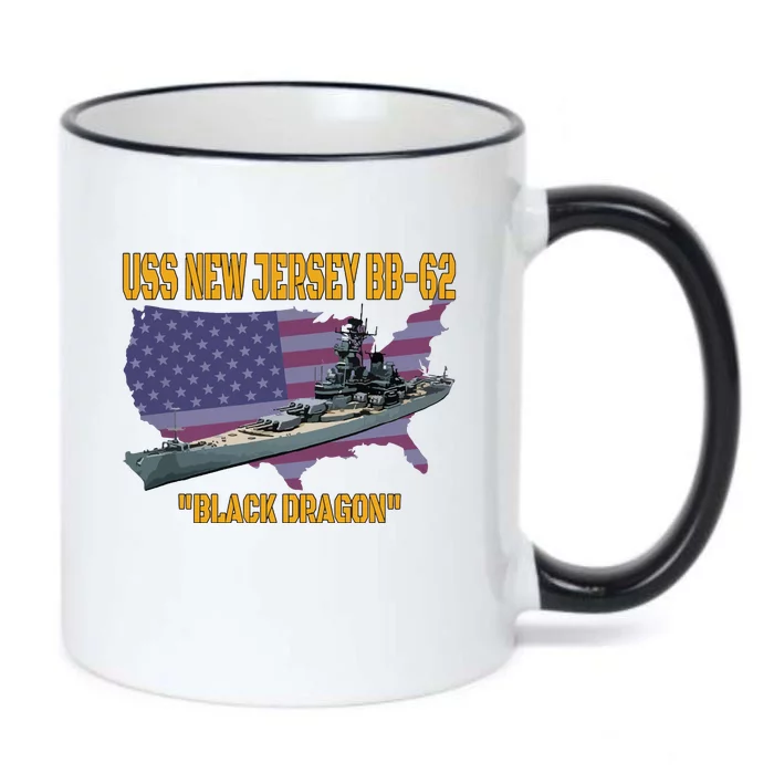 Ww2 Warship Vietnam War Uss New Jersey Bb62 Battleship Black Color Changing Mug