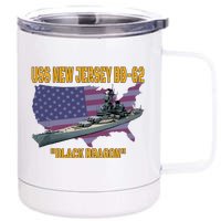 Ww2 Warship Vietnam War Uss New Jersey Bb62 Battleship 12 oz Stainless Steel Tumbler Cup