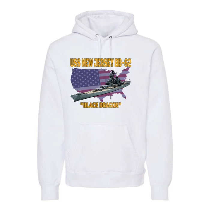 Ww2 Warship Vietnam War Uss New Jersey Bb62 Battleship Premium Hoodie