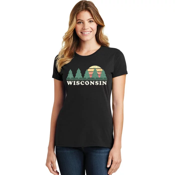 Wisconsin Wi Vintage Retro 70s Design Women's T-Shirt