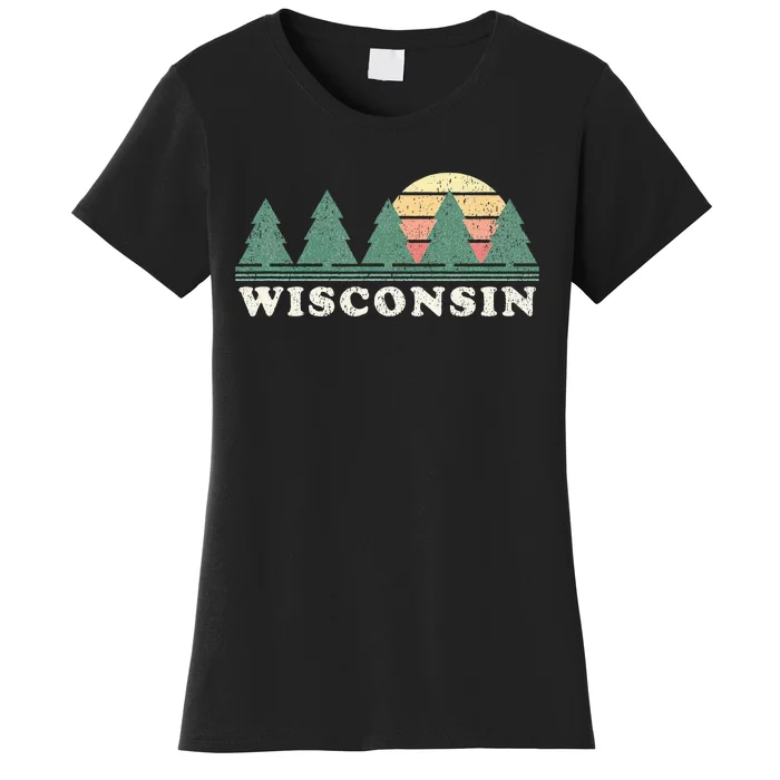 Wisconsin Wi Vintage Retro 70s Design Women's T-Shirt