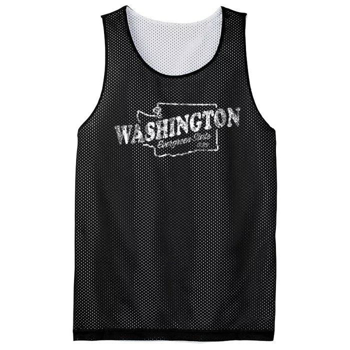 Washington Wa Vintage Graphic Evergreen State Mesh Reversible Basketball Jersey Tank