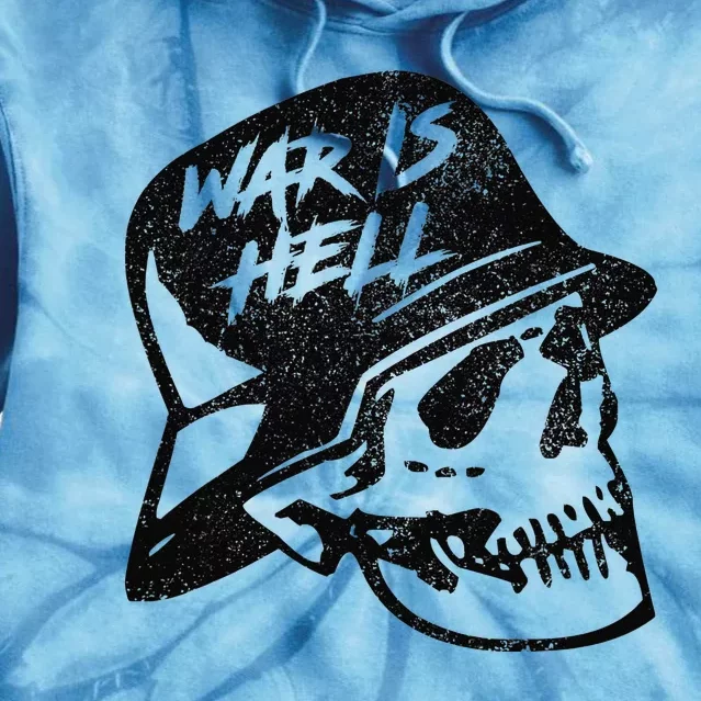 WWI WWII Veteran Military Skull - War Is Hell Tie Dye Hoodie