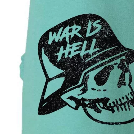 WWI WWII Veteran Military Skull - War Is Hell Doggie 3-End Fleece Hoodie