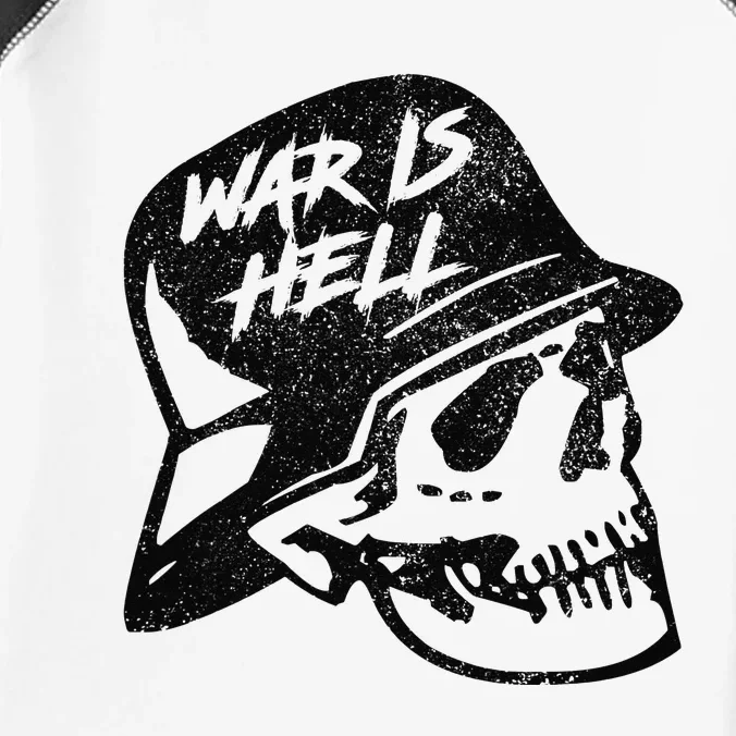 WWI WWII Veteran Military Skull - War Is Hell Infant Baby Jersey Bodysuit