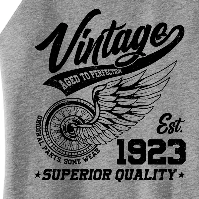 Winged Wheel Vintage 1923 Aged To Perfection Superior Quality 100th Birthday Women’s Perfect Tri Rocker Tank