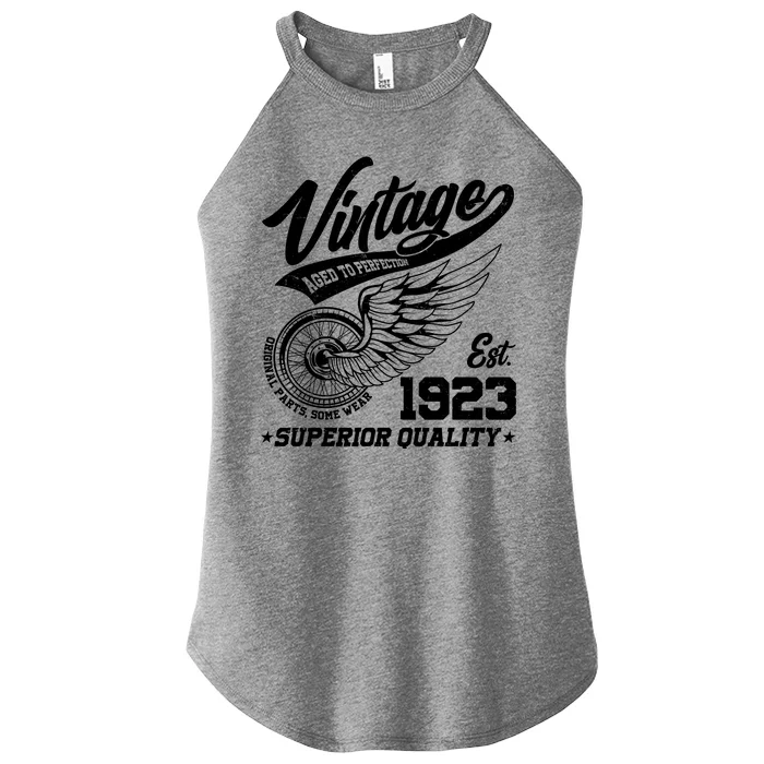 Winged Wheel Vintage 1923 Aged To Perfection Superior Quality 100th Birthday Women’s Perfect Tri Rocker Tank