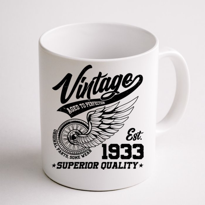 Winged Wheel Vintage 1933 Aged To Perfection Superior Quality 90th Birthday Front & Back Coffee Mug