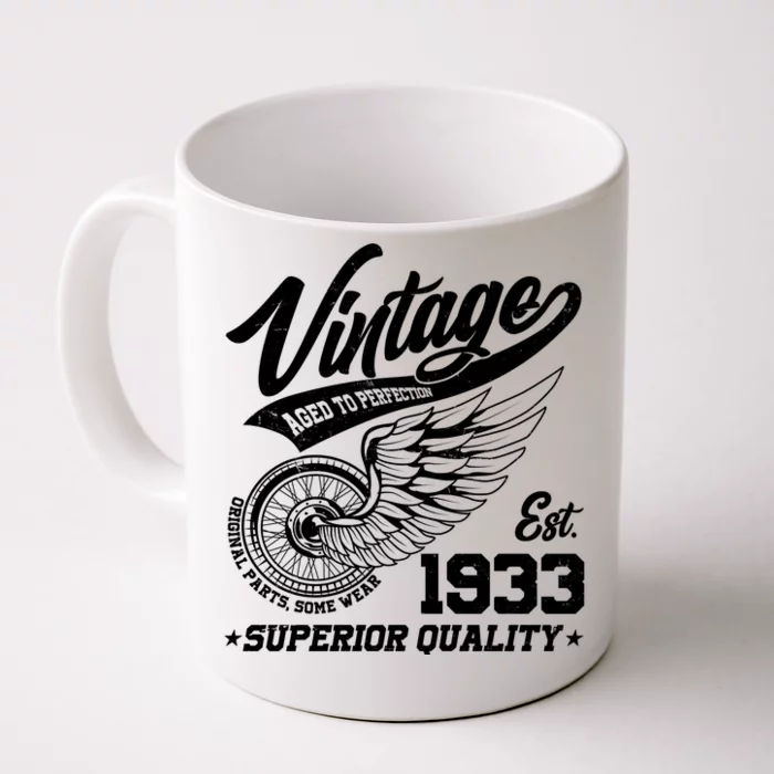 Winged Wheel Vintage 1933 Aged To Perfection Superior Quality 90th Birthday Front & Back Coffee Mug