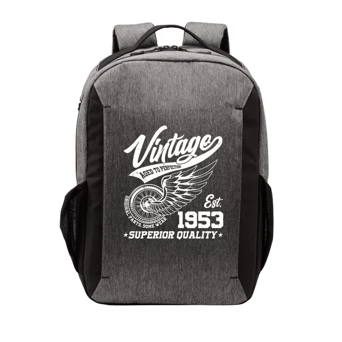 Winged Wheel Vintage 1953 Aged To Perfection Superior Quality 70th Birthday Vector Backpack