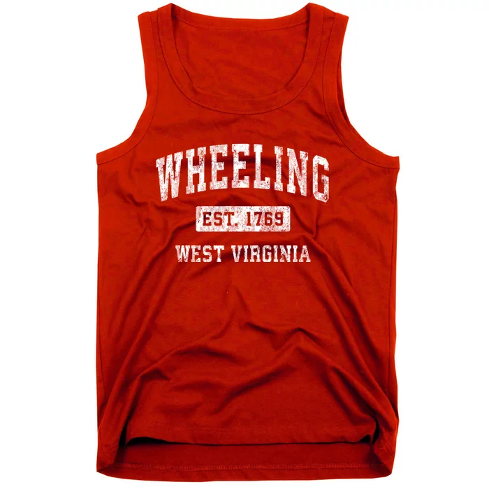 Wheeling West Virginia Wv Vintage Established Sports Design Tank Top