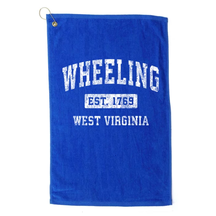 Wheeling West Virginia Wv Vintage Established Sports Design Platinum Collection Golf Towel