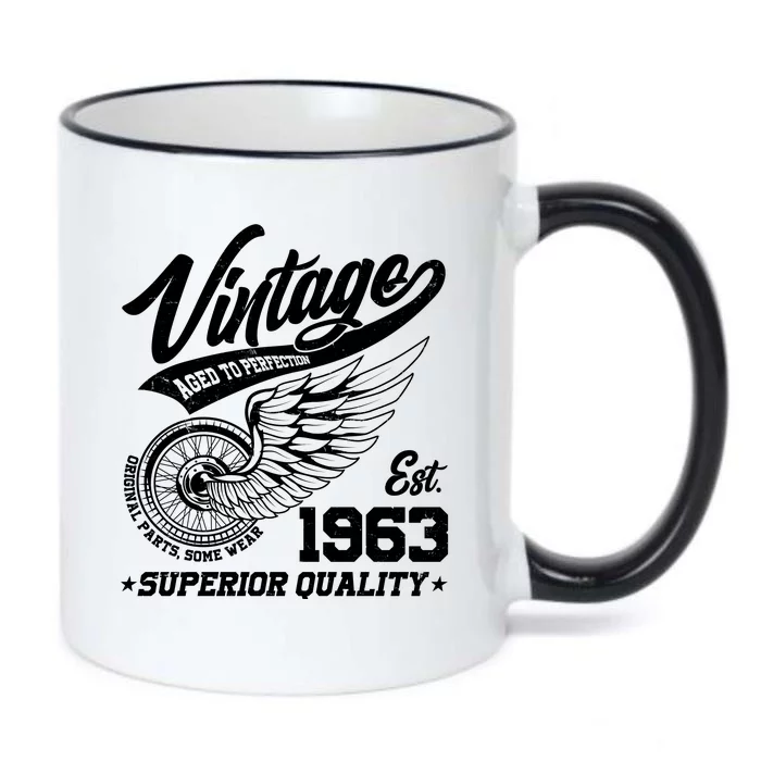 Winged Wheel Vintage 1963 Aged To Perfection Superior Quality 60th Birthday Black Color Changing Mug