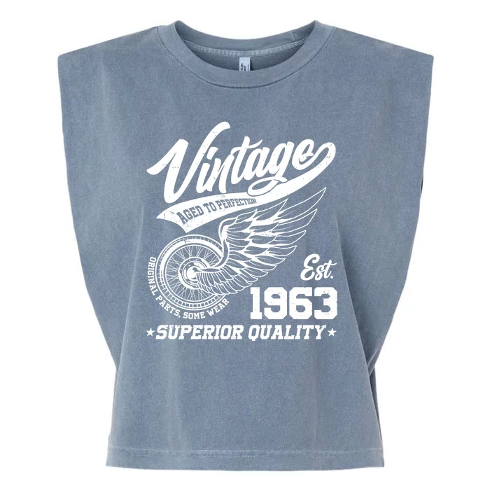 Winged Wheel Vintage 1963 Aged To Perfection Superior Quality 60th Birthday Garment-Dyed Women's Muscle Tee