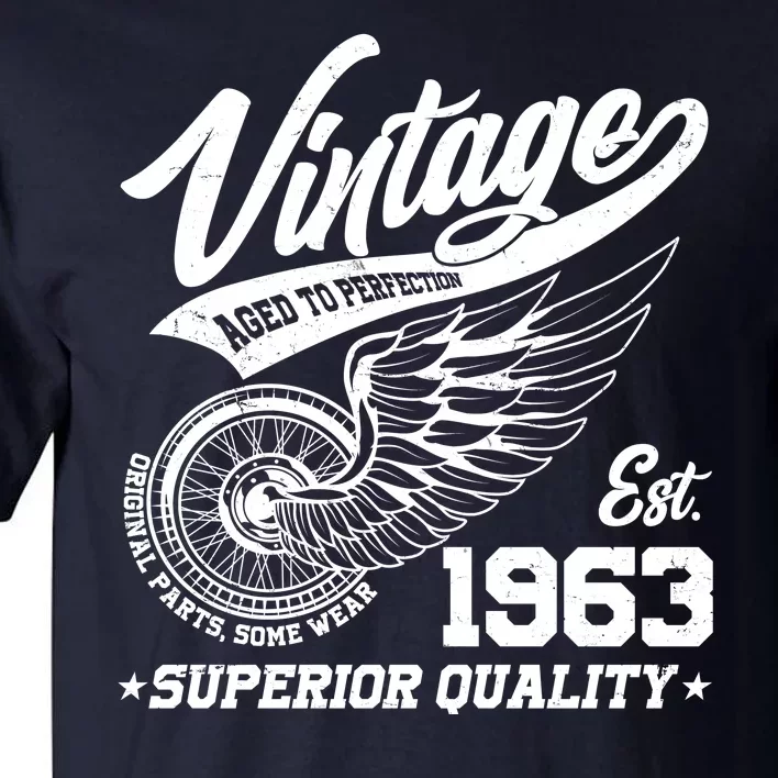 Winged Wheel Vintage 1963 Aged To Perfection Superior Quality 60th Birthday Tall T-Shirt