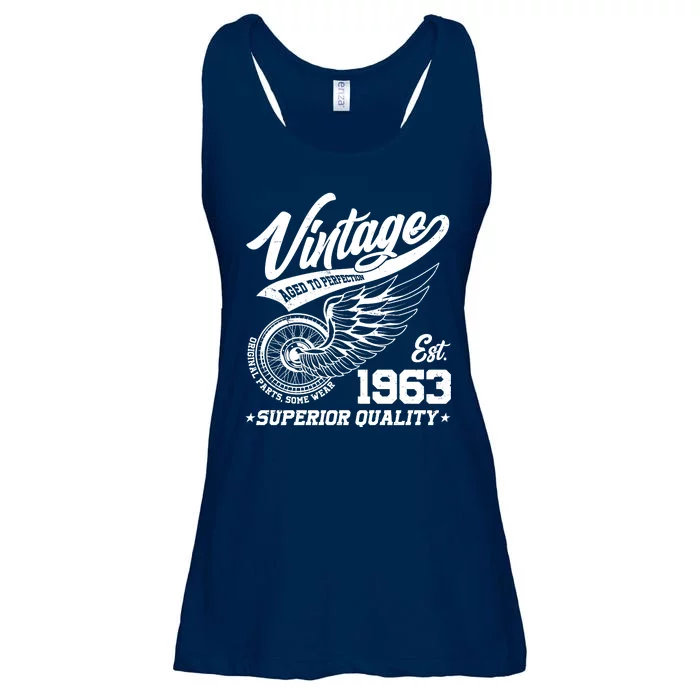 Winged Wheel Vintage 1963 Aged To Perfection Superior Quality 60th Birthday Ladies Essential Flowy Tank