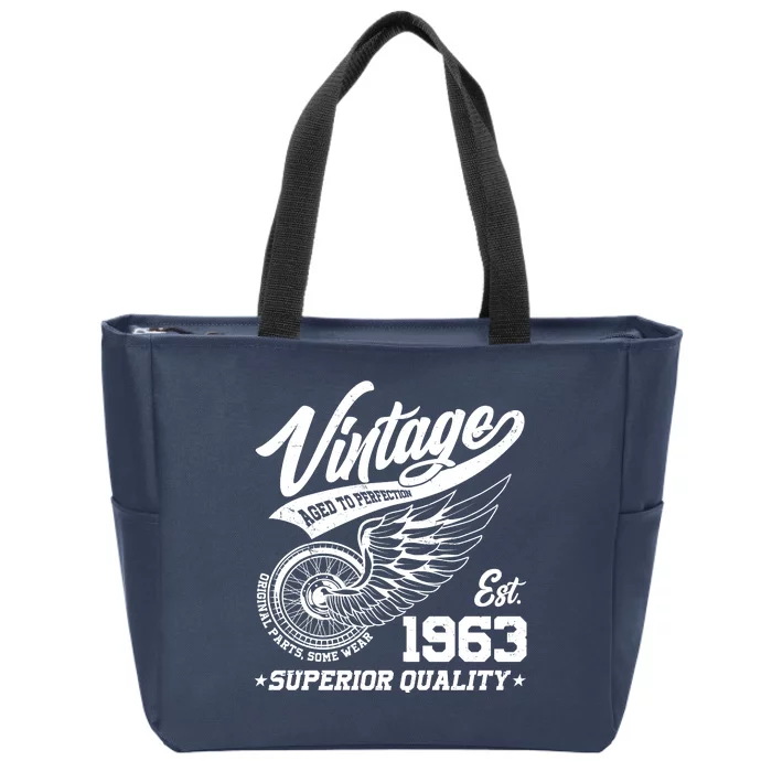 Winged Wheel Vintage 1963 Aged To Perfection Superior Quality 60th Birthday Zip Tote Bag