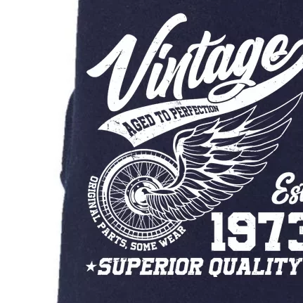 Winged Wheel Vintage 1973 Aged To Perfection Superior Quality 50th Birthday Doggie 3-End Fleece Hoodie