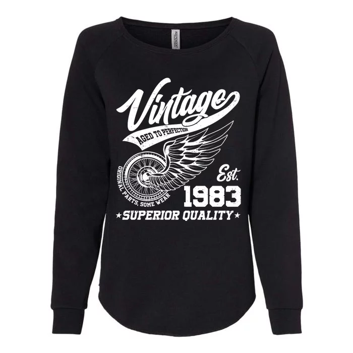 Winged Wheel Vintage 1983 Aged To Perfection Superior Quality 40th Birthday Womens California Wash Sweatshirt