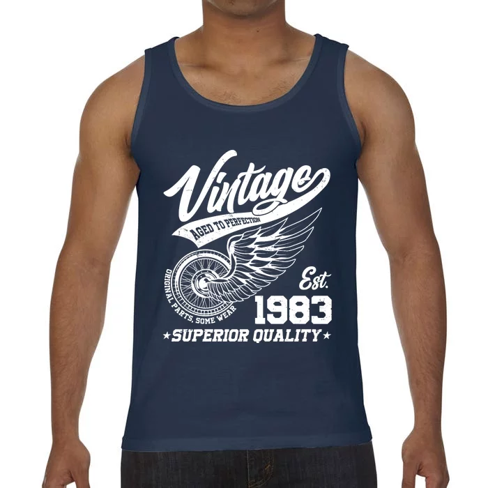 Winged Wheel Vintage 1983 Aged To Perfection Superior Quality 40th Birthday Comfort Colors® Tank Top