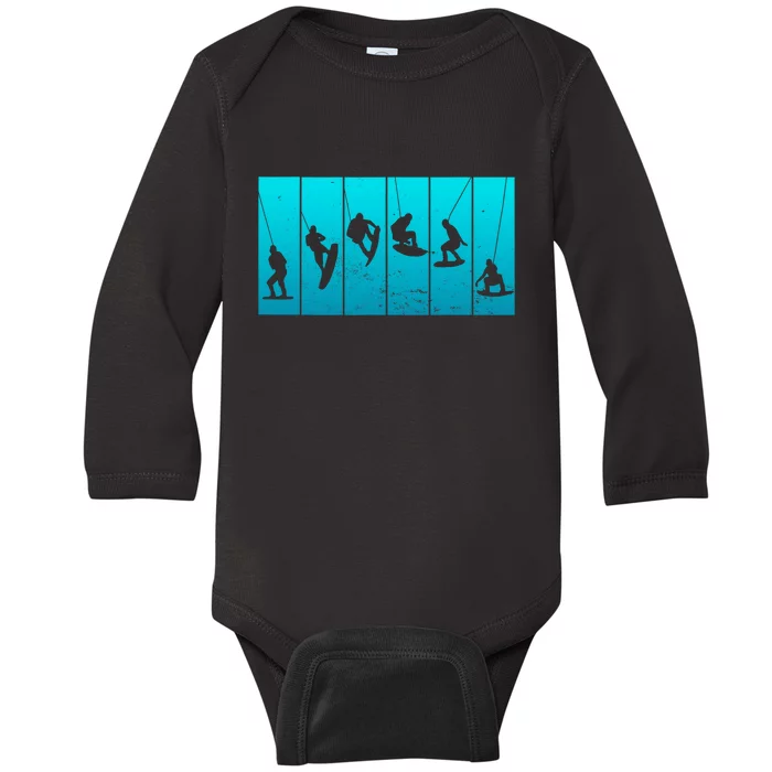 Wakeboarding Wakeboarder Vintage Wakeboard Baby Long Sleeve Bodysuit