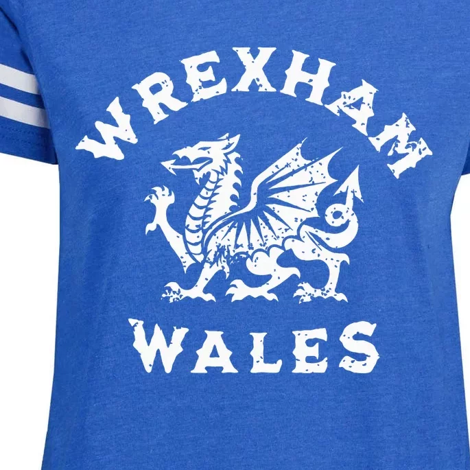 Wrexham Wales Welsh Dragon Flag Enza Ladies Jersey Football T-Shirt