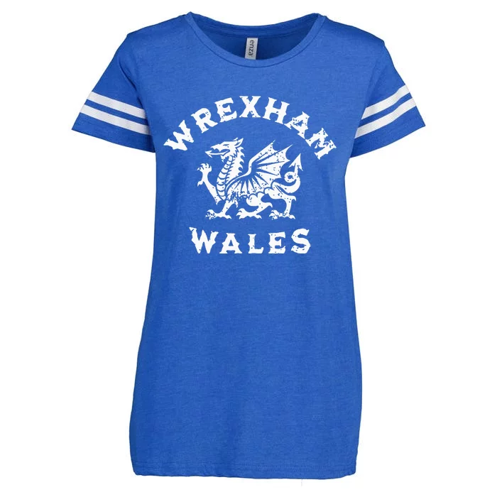 Wrexham Wales Welsh Dragon Flag Enza Ladies Jersey Football T-Shirt