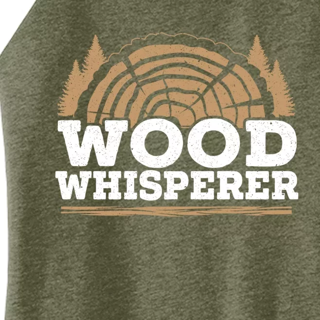 Wood Whisperer Woodworking Carpenter Wookdworker Joiner Great Gift Women’s Perfect Tri Rocker Tank