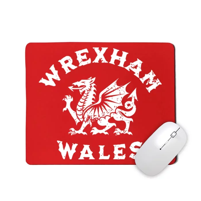 Wrexham Wales Welsh Dragon Flag Vintage Mousepad