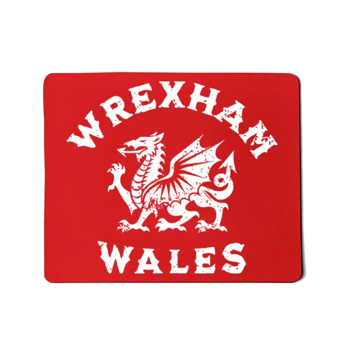 Wrexham Wales Welsh Dragon Flag Vintage Mousepad