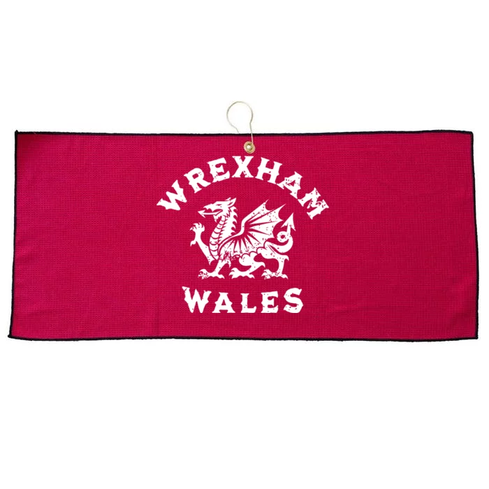 Wrexham Wales Welsh Dragon Flag Vintage Large Microfiber Waffle Golf Towel