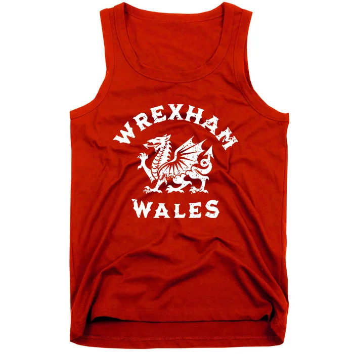 Wrexham Wales Welsh Dragon Flag Vintage Tank Top