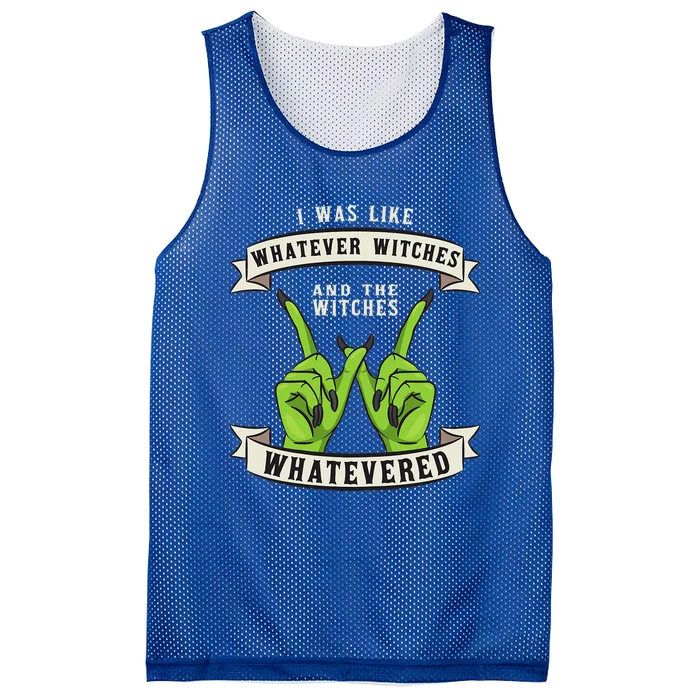 Whatever Witches Witch Wiccan Costume Funny Halloween Gifts Mesh Reversible Basketball Jersey Tank