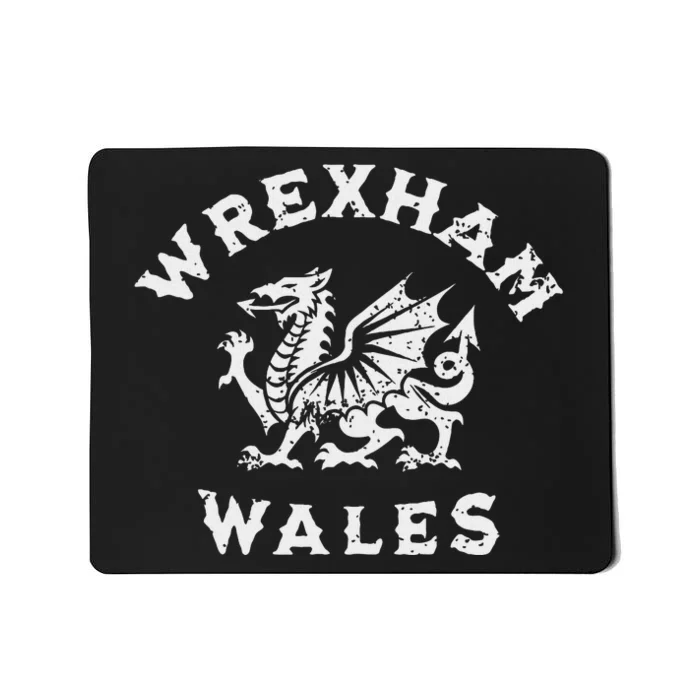 Wrexham Wales Welsh Dragon Flag Vintage Mousepad