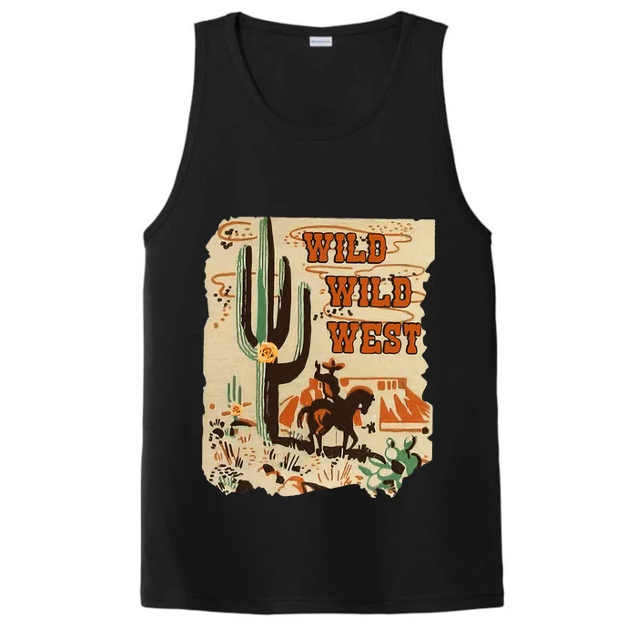 Wild Wild West Western Life Southwest Desert Vibes Cactus Performance Tank