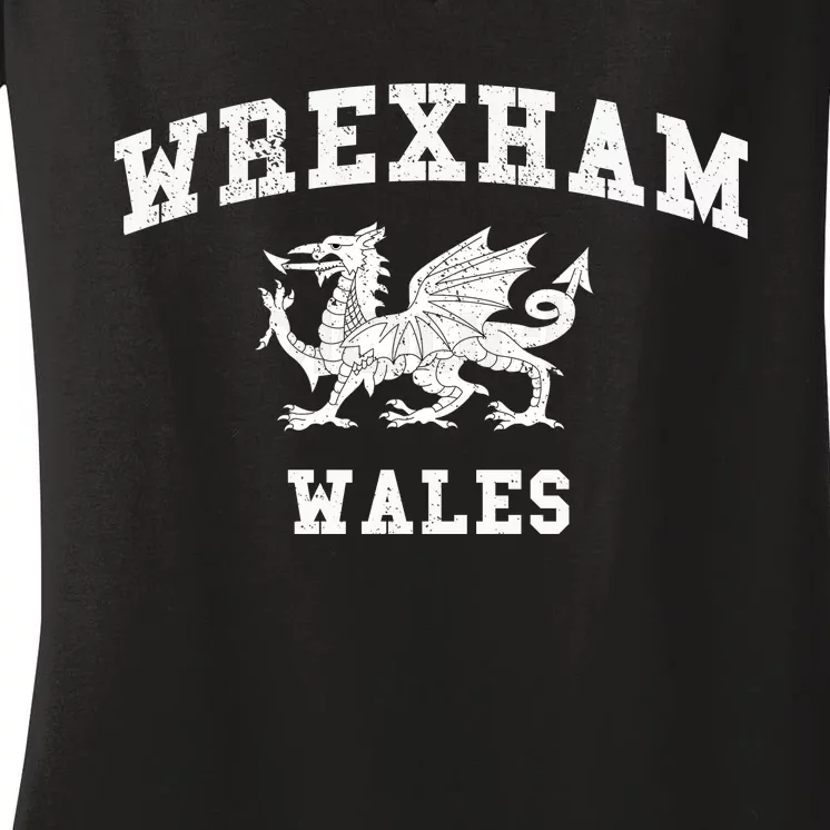 Wrexham Wales Women's V-Neck T-Shirt