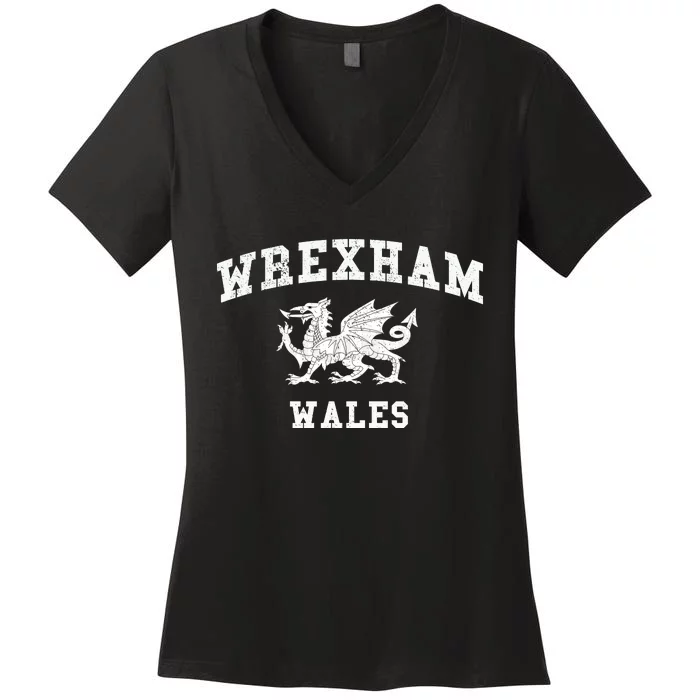 Wrexham Wales Women's V-Neck T-Shirt