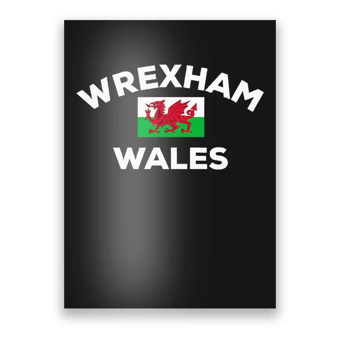 Wrexham Wales Welsh Flag City Poster