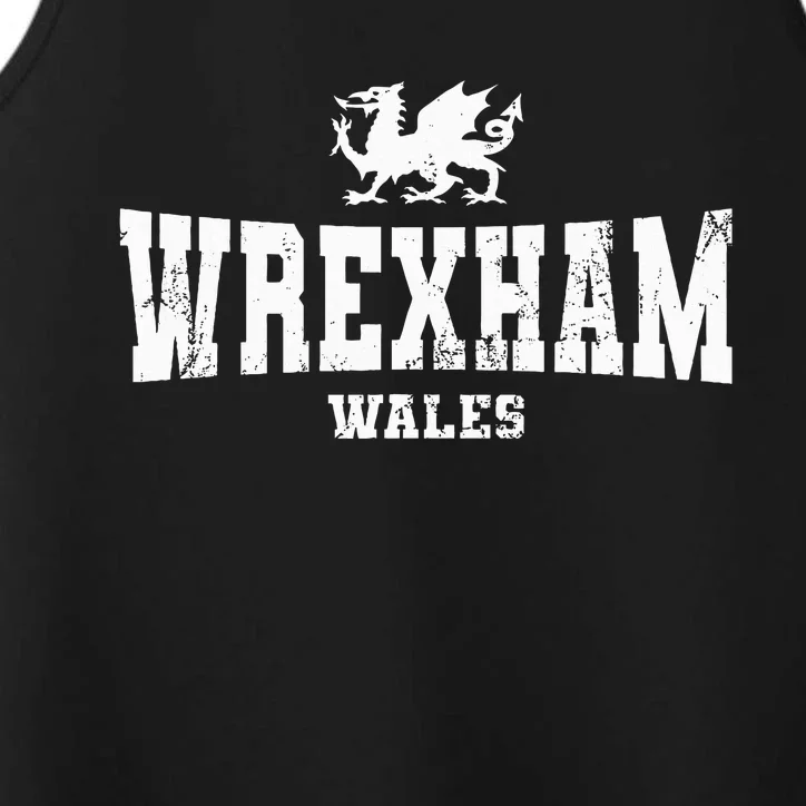 Wrexham Wales Welsh Dragon Flag Cymru Performance Tank