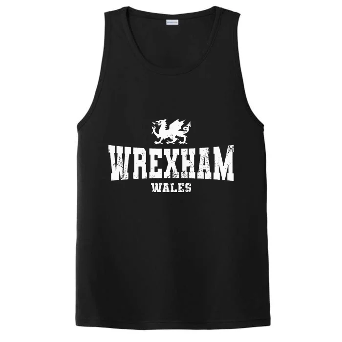 Wrexham Wales Welsh Dragon Flag Cymru Performance Tank