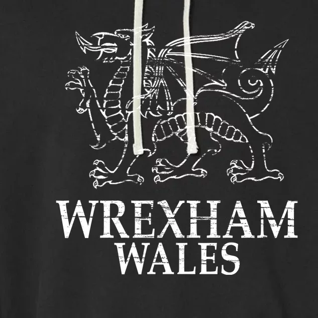 Wrexham Wales Garment-Dyed Fleece Hoodie