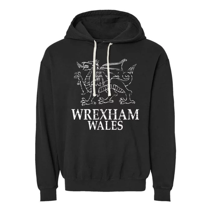 Wrexham Wales Garment-Dyed Fleece Hoodie