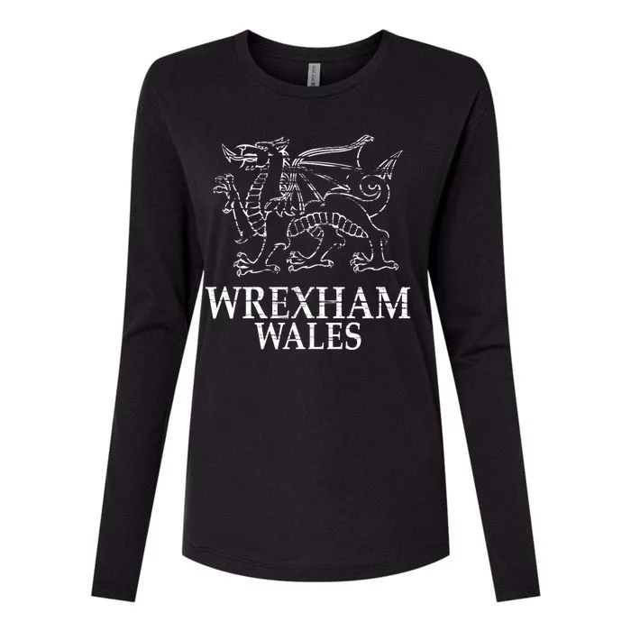 Wrexham Wales Womens Cotton Relaxed Long Sleeve T-Shirt