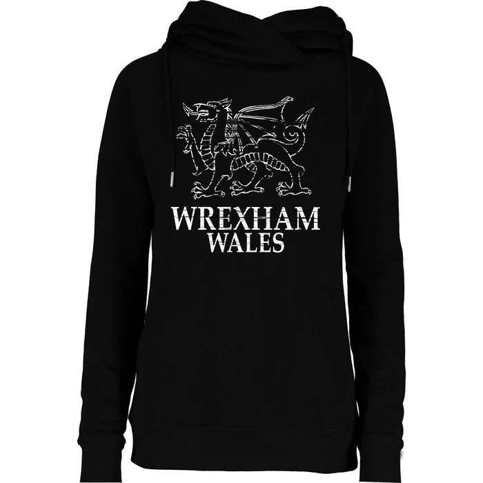 Wrexham Wales Womens Funnel Neck Pullover Hood