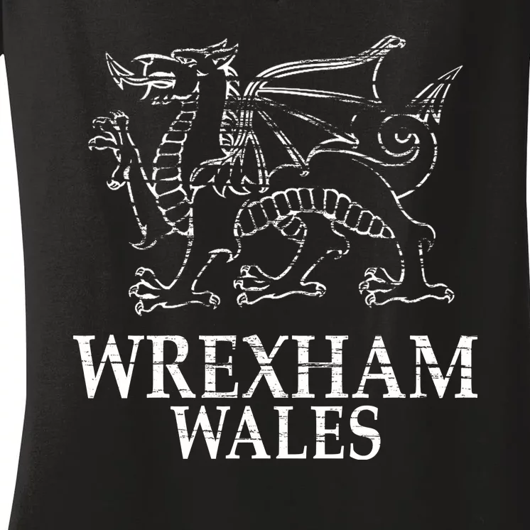 Wrexham Wales Women's V-Neck T-Shirt