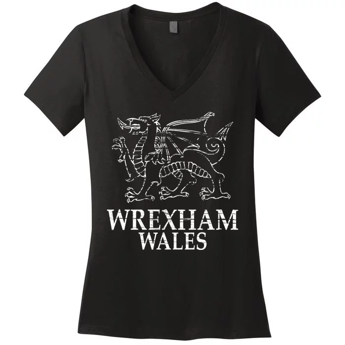 Wrexham Wales Women's V-Neck T-Shirt