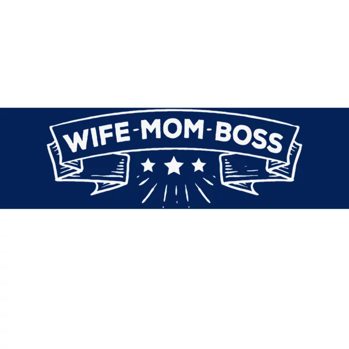 Womens Women's Wife Mom Boss Mothers Day Superhero Style Bumper Sticker