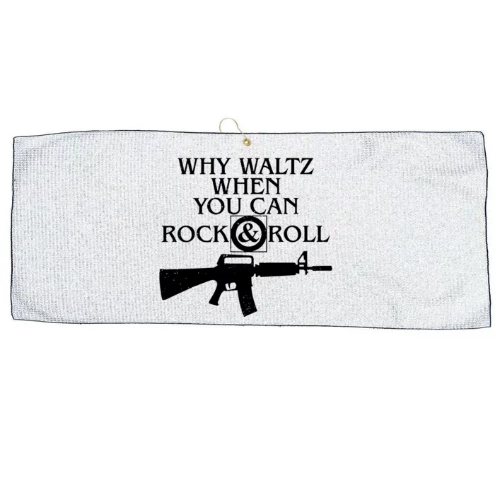 Why Waltz When You Can Rock N Roll Large Microfiber Waffle Golf Towel