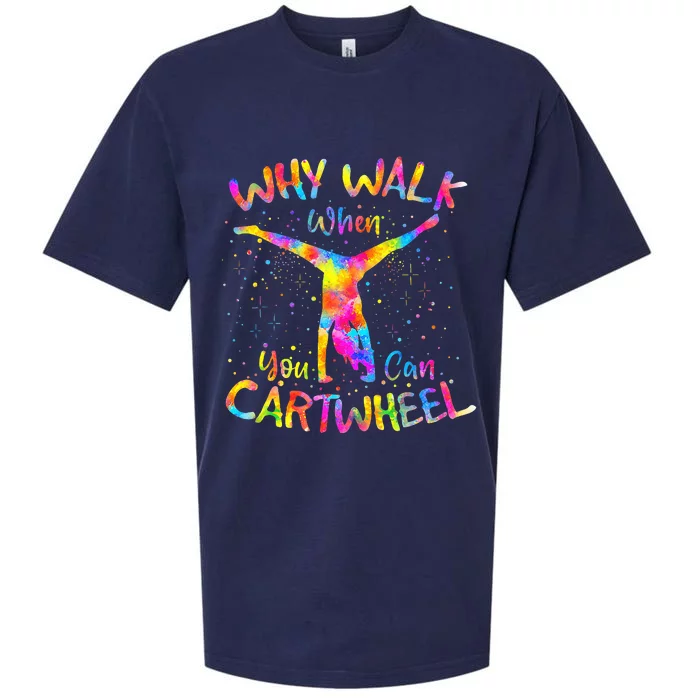 Why Walk When You Can Cartwheel Gymnast Gymnastic Tumbling Sueded Cloud Jersey T-Shirt